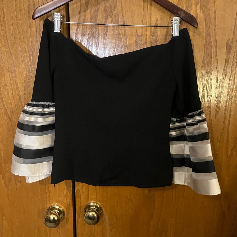 Intermix Brand Ruffle Sleeve Off the Shoulder Blouse